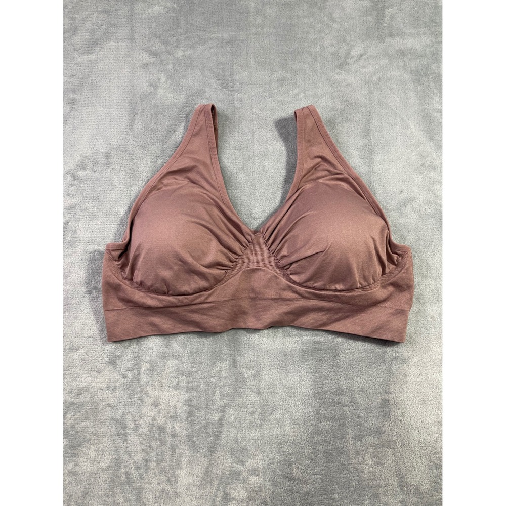 AnyBody Intimates Bra Women 3X Mauve New Seamless Lounge Wireless A639397